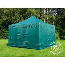 Dancover - Pop up gazebo FleXtents Pop up canopy Folding tent pro 4x4 m Green, incl. 4 sidewalls - Green