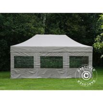 Dancover - Pop up gazebo FleXtents Pop up canopy Folding tent pro 4x6 m Latte, incl. 8 sidewalls - Latte