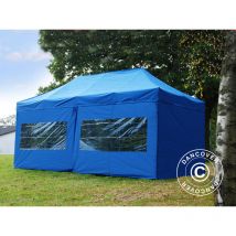 Pop up gazebo FleXtents Pop up canopy Folding tent Xtreme 50 3x6 m Blue, incl. 6 sidewalls - Blue
