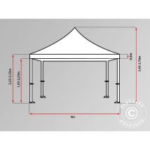 Pop up gazebo FleXtents Pop up canopy Folding tent Xtreme 50 4x8 m Red, incl. 6 sidewalls - Red