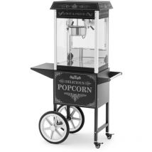 Popcornmaschine mit Wagen Retro-Design 195 / 235 °c schwarz Popcornmaker Automat