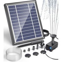 Poposoap 3w Solar-wasserpumpen-set Mit Verbesserter Sicherheitsglasscheibe – Automatischer Trockenlaufschutz Und Doppelfiltration – Diy-