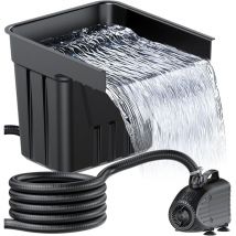 Poposoap Professionelles Teich-wasserfall-überlaufset – 4500 L/h Elektrische Pumpe & 3 M Wellschlauch – Fortschrittliches Biologisches Filtersystem 