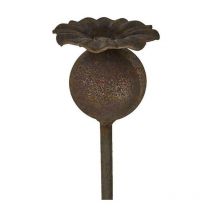 Poppy Metal Flower Stake 3 Pk 108cm Garden Pride