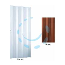Porta A Soffietto Con Serratura In Kit "linea Extra" In Pvc 82x210 Noce