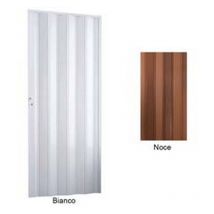 Porta a soffietto con serratura in kit 'linea extra' in pvc - CM.82X210 noce