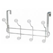 Appendiabiti In Metallo Per Porta 4/8 Ganci. Finitura bianca.