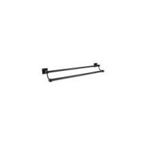 Porta asciugamani 2 aste supporto per bagno da muro asta casa nero 02110