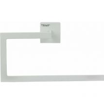 Porta asciugamani ad anello con installazione a muro Pollini Acqua Design Cube P1014 Bianco opaco
