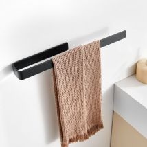 Porta Asciugamani da Bagno, Porta Asciugamani Cecipa Max Nero, Porta Asciugamani Laterale da 40 cm per Mobile Bagno
