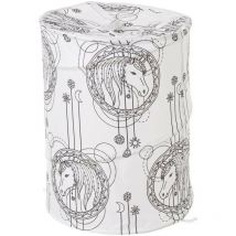 Porta biancheria cesta con disegno unicorno