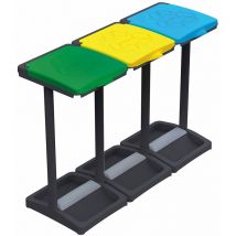 Mongardi - Porta bolsas basura 3 compartimentos soporte de bolsas para la recogida selectiva