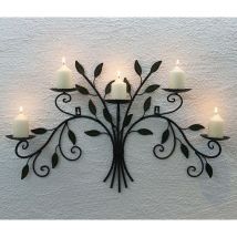 Dandibo - Portacandela da parete 12119 Portacandela in metallo in ferro battuto da 70 cm