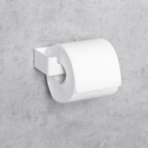 DASKE Porta carta igienica, in acciaio inox, bianco, per bagno, destra, ZEN