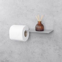 Porta carta igienica con mensola inox grigio base line Right