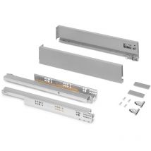 Cassetto esterno Vertex 40kg altezza 93mm, profondità 450mm, Acciaio, Grigia verniciata - Emuca