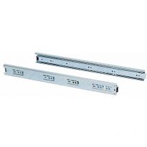 Guide a Sfera per Cassetti ad Estrazione Totale H45 mm L500 Zincato Bianco Acciaio Emuca