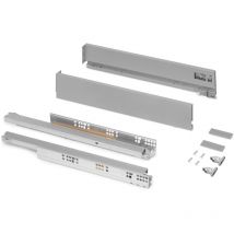 Cassetto esterno vertex 40 kg altezza 93 mm, profondit :500, verniciato alluminio, acciaio, 1 u - Emuca