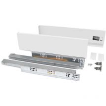 Cassetto esterno vertex 40 kg altezza 93 mm, 550, verniciato bianco, acciaio, 1 u - Emuca