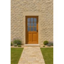 Porta d'ingresso in legno 'Alena' 215X90 a sinistra a spingere con maniglia e serratura
