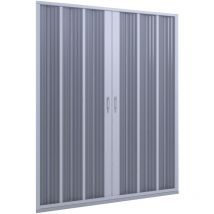 Dorini - Porta Doccia 180 cm 2 Ante a Soffietto in pvc Apertura Centrale H185 cm Bianco
