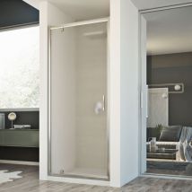 Idralite - Porta doccia battente vetro stampato h 198 mod. Cristal 1 Anta 90 cm