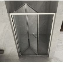 Docciabox - Box Porta Doccia Vetro Trasparente 6MM Apertura Pieghevole Libro Soffietto 70 (67-71) x H190 cm