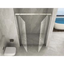 Box Porta Doccia Vetro Trasparente 6mm Apertura Saloon Interno Esterno H190 Misura: 90 (87-91) X H190 Cm