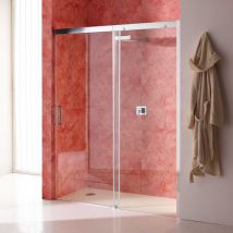 Kiamami Valentina - Porta Doccia Per Nicchia 120 Cm Anta Fissa a Destra In Cristallo
