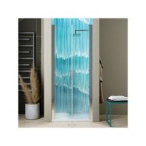 Porta saloon in vetro temperato trasparente 6mm modello einstein h.195 est. cm 103/107 vetro trasparente - spazio ingresso 92cm MOBO