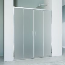 Olimpo Docce - Porta doccia scorrevole ingresso centrale opaca 6mm h195 agata, seleziona misura 172