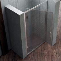 Ogomondo - Porta doccia tilt battente basculante stampato profilo cromo cristallo 6 mm misure 76-80xh195 cm stampato - confezione 1