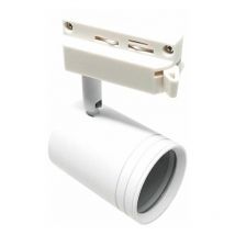 Porta Faretto Da Binario Attacco Gu10 Faro Orientabile Per Soffitto Bianco P26-b