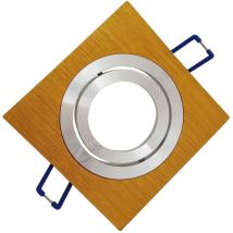 Portafaretto Quadrato Oro Orientabile da incasso cartongesso per lampadine led GU10 con ghiera svitabile