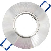 Portafaretto Tondo Silver Argento satinato fisso da incasso cartongesso per lampadine led GU10 MR16