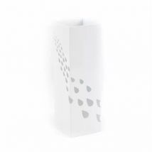 Porta ombrelli bianco squadrato, 16x16x49 cm