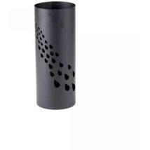Porta ombrelli nero cilindrico, 19x19x46 cm