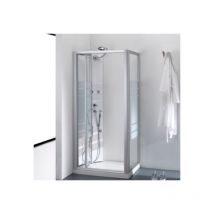 Ferbox - Porta per cabina doccia con apertura a libro da 85 a 90 cm Pannello in acrilico