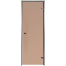 Porta per hammam bronzo 70 x 190 cm vetro temperato telaio in alluminio di sicurezza