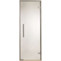 Porta per l'hammam trasparente 70 x 190 cm telaio in alluminio