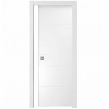 Porte coulissante rayée blanc laqué cm. 210x80