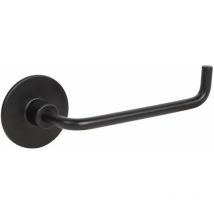 Porta rotolo aperto a muro in acciaio nero mod. Wind Black