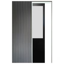 Gd Menuiseries - Porta Scorrevole Athena Nera H204 x L73 + Sistema Pocket e kit di finitura inclusi