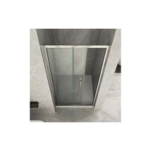 Porta Scorrevole Box Doccia Per Nicchia Anta Vetro Opaco 6 Mm - Misura Box Nicchia 120