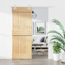 Vidaxl - Porta Scorrevole con Set Hardware 70x210 cm Legno Massello Pino