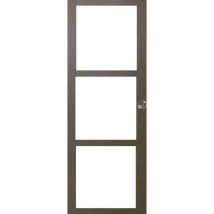 Gd Menuiseries - Porta Scorrevole Marrone Ral7006 Vetro Trasparente H204 x L83 e 2 Gusci