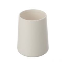 Portaspazzolino In Plastica Bianco da Appoggio Per Bagno Moderno