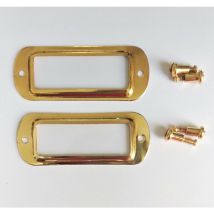 Porta targhette in metallo dorato (2 pezzi)