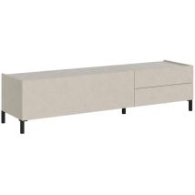 Bob Gardens - Porta Tv 1 Ribalta 2 Cassetti 160x42x40 Cm - Solaria - Dimensioni: L.160 P.40 H.42 Cm - Colore: Cashmere