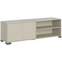 Bob Gardens - Meuble tv 2 portes avec compartiment ouvert 150x40x40 cm Lumina cachemire